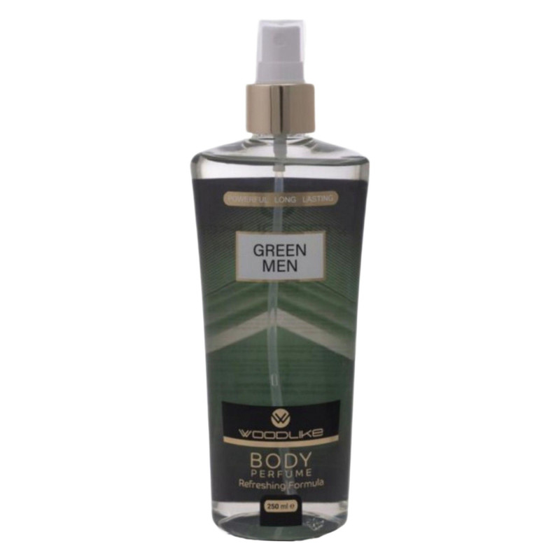 بادی اسپلش مردانه وودلایک مدل گرین GREEN MAN حجم 250 میلی لیتر