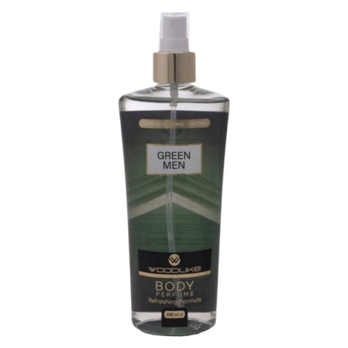 بادی اسپلش مردانه وودلایک مدل گرین GREEN MAN حجم 250 میلی لیتر