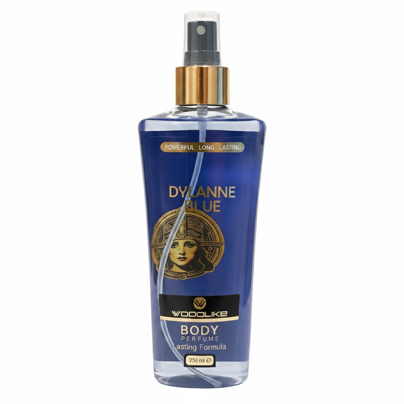 بادی اسپلش زنانه وودلایک مدل DYLANNE BLUE حجم 250 میلی‌لیتر