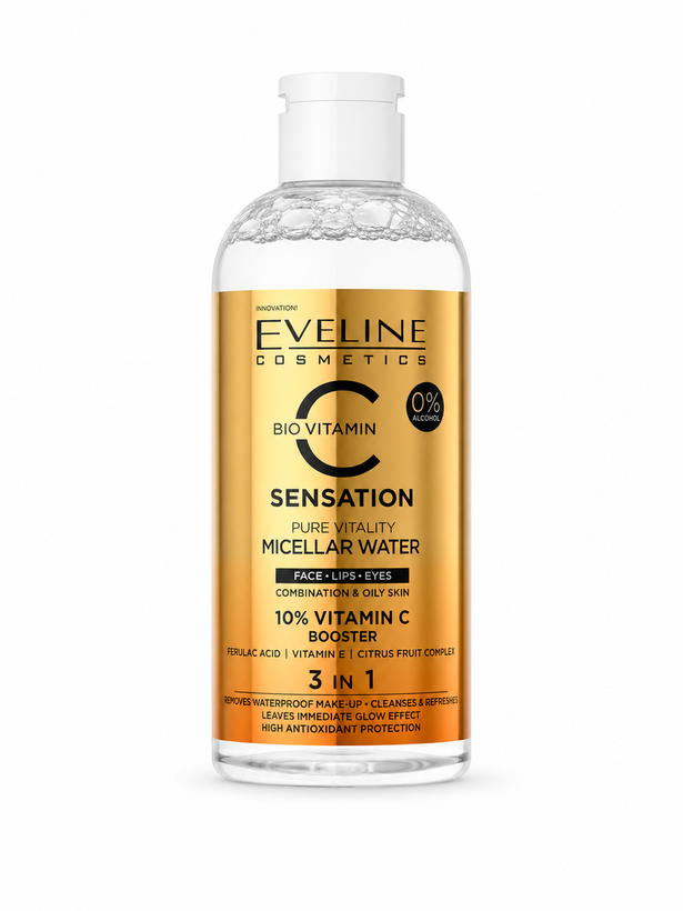 میسلار واتر اولاین Bio Vitamin C Sensation حاوی ویتامین C حجم ۴۰۰ میلیلیتر