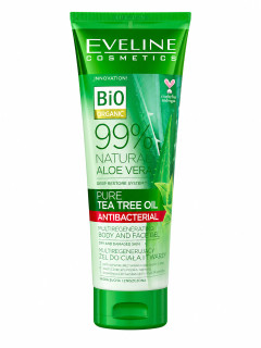 ژل صورت و بدن اولاین Bio Organic Aloe Vera 99% حاوی روغن درخت چای آنتیباکتریال