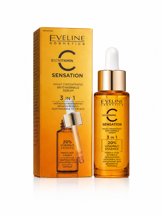 سرم ویتامین C اولاین Eveline Bio Vitamin C Sensation 3in1 ضد چروک و روشن کننده