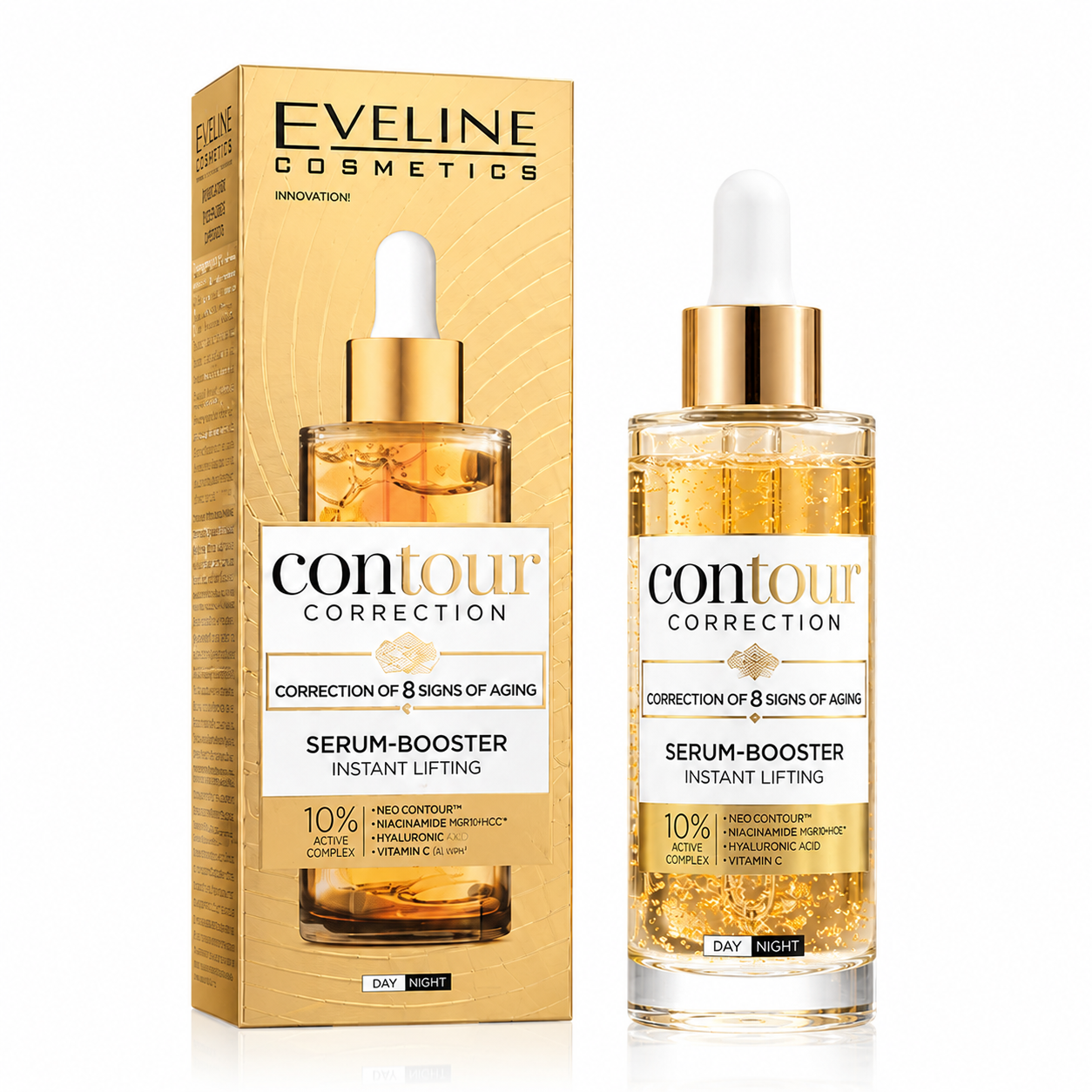 سرم لیفت کننده و جوان ساز بوستر لیفتینگ فوری اولاین حجم 30 میلی لیتر مدل Contour Correction ضد ۸ نشانه پیری