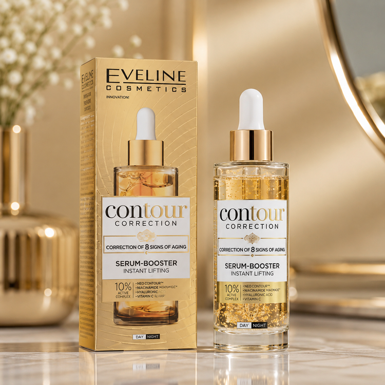 سرم لیفت کننده و جوان ساز بوستر لیفتینگ فوری اولاین حجم 30 میلی لیتر مدل Contour Correction ضد ۸ نشانه پیری