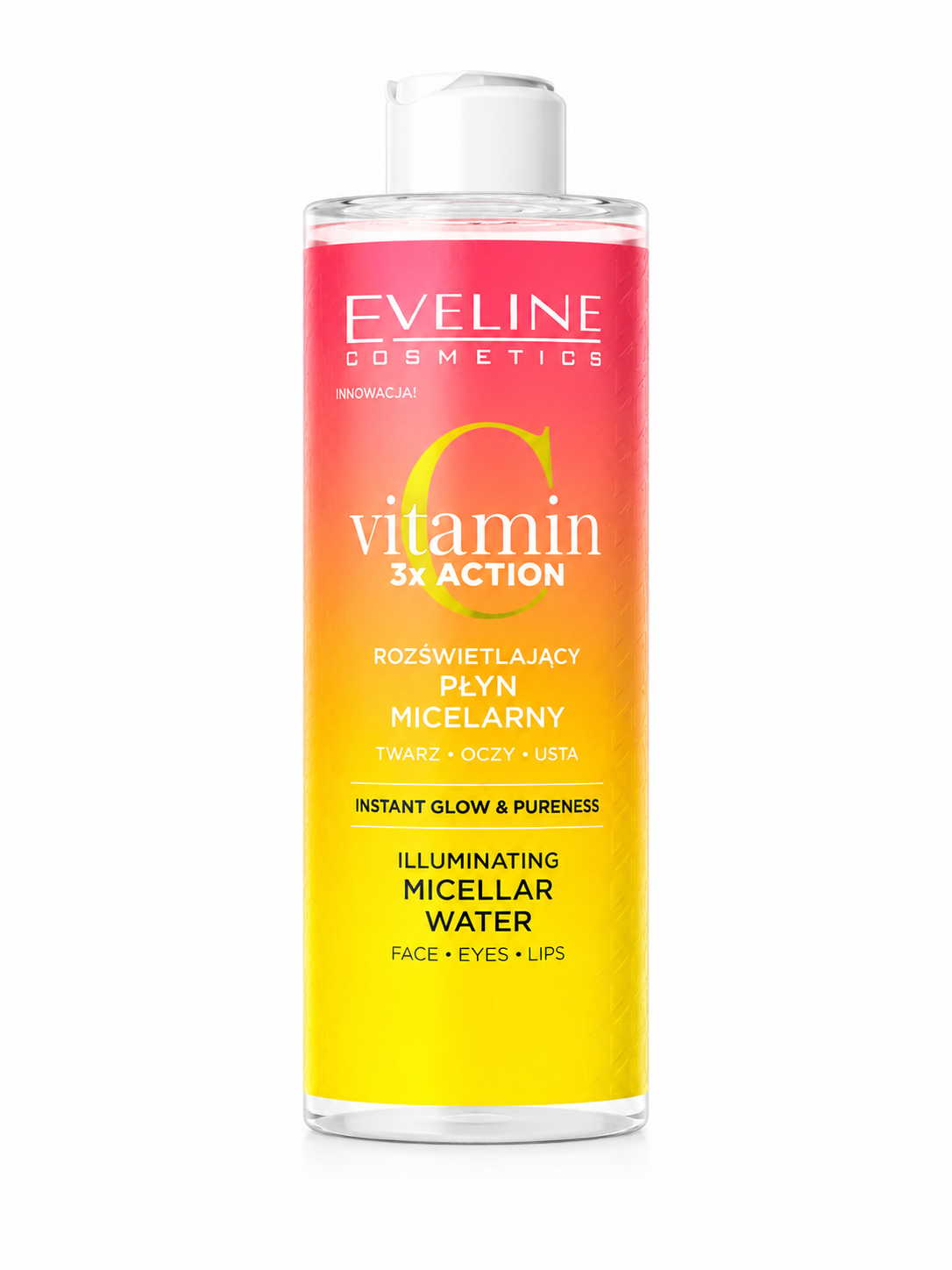 میسلار واتر روشن‌کننده اولاین Vitamin C 3X Action پاک‌کننده آرایش صورت، چشم و لب حجم 500 میلی‌لیتر