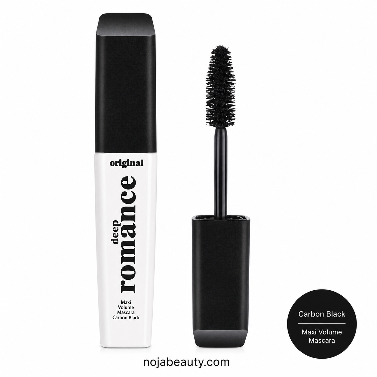 ریمل حجم‌دهنده دیپ رومنس مدل Original Maxi Volume Carbon Black رنگ مشکی