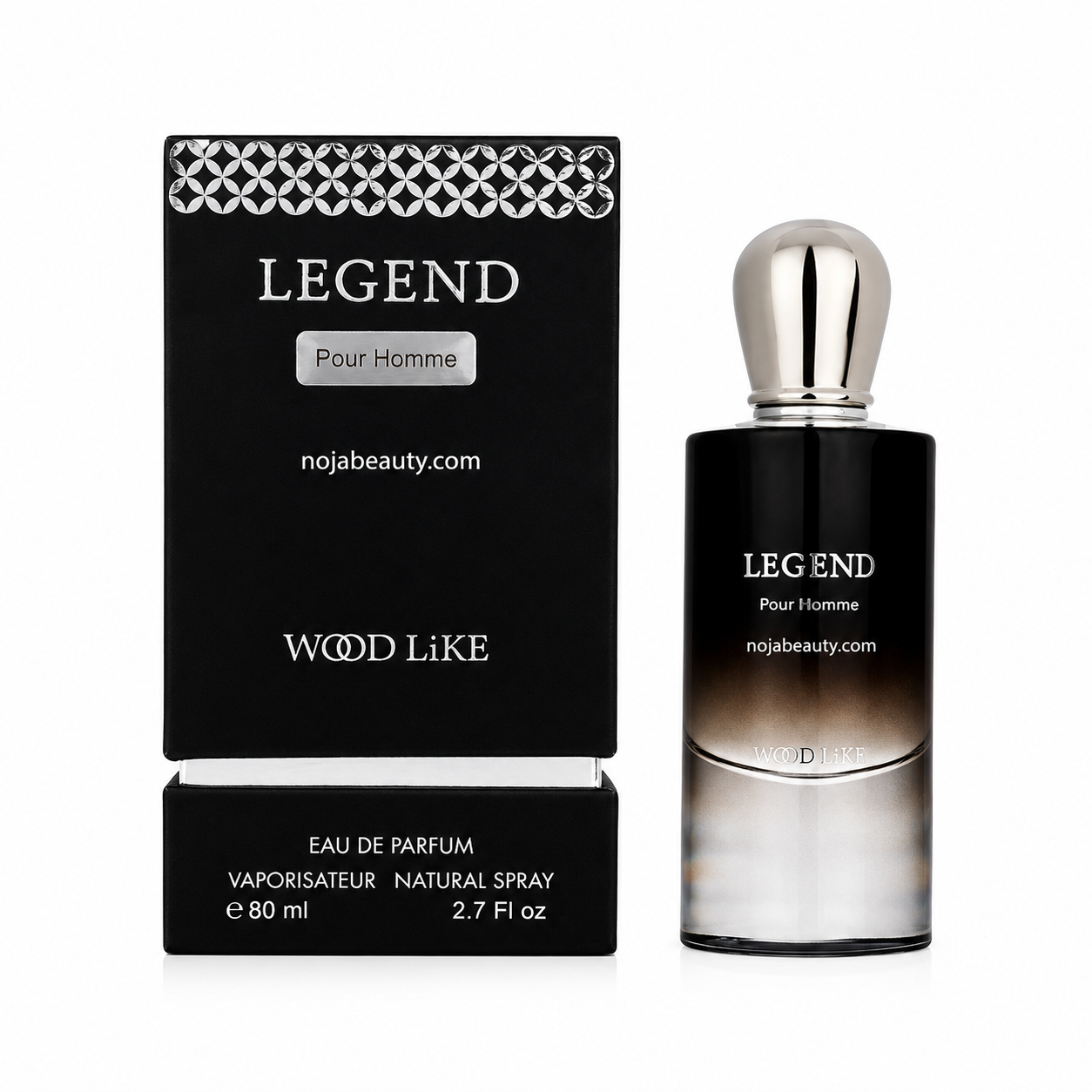 ادو پرفیوم مردانه وودلایک مدل لجند Legend Pour Homme حجم 80 میلی‌لیتر به همراه جعبه محصول برای فروشگاه نوژابیوتی.