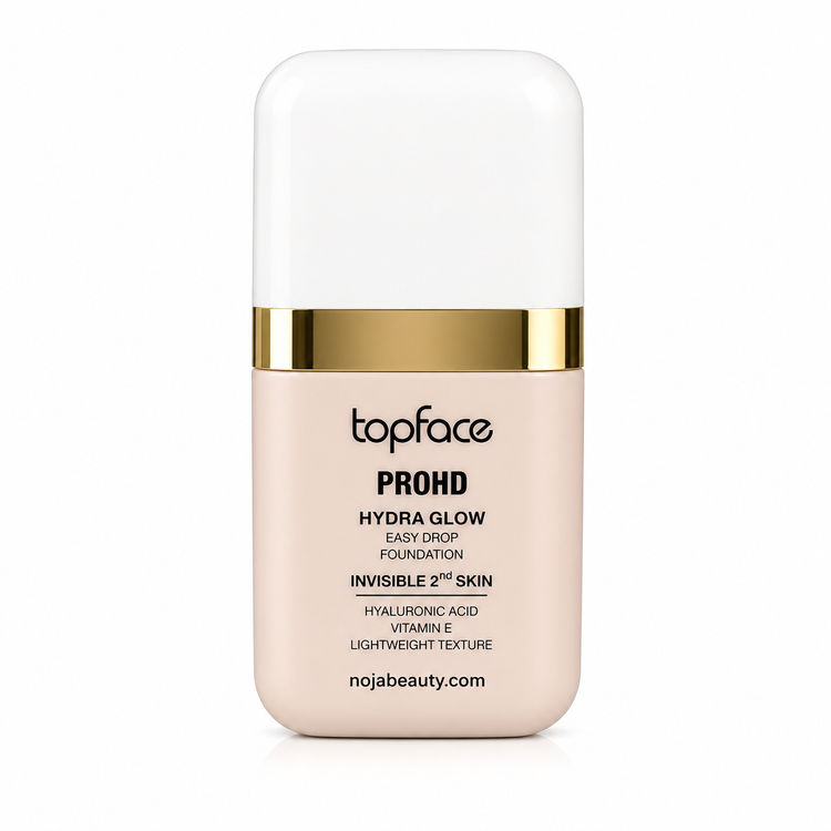 کرم پودر تاپفیس PROHD Hydra Glow Easy Drop Foundation با جلوه طبیعی و درخشان، حاوی هیالورونیک اسید و ویتامین E