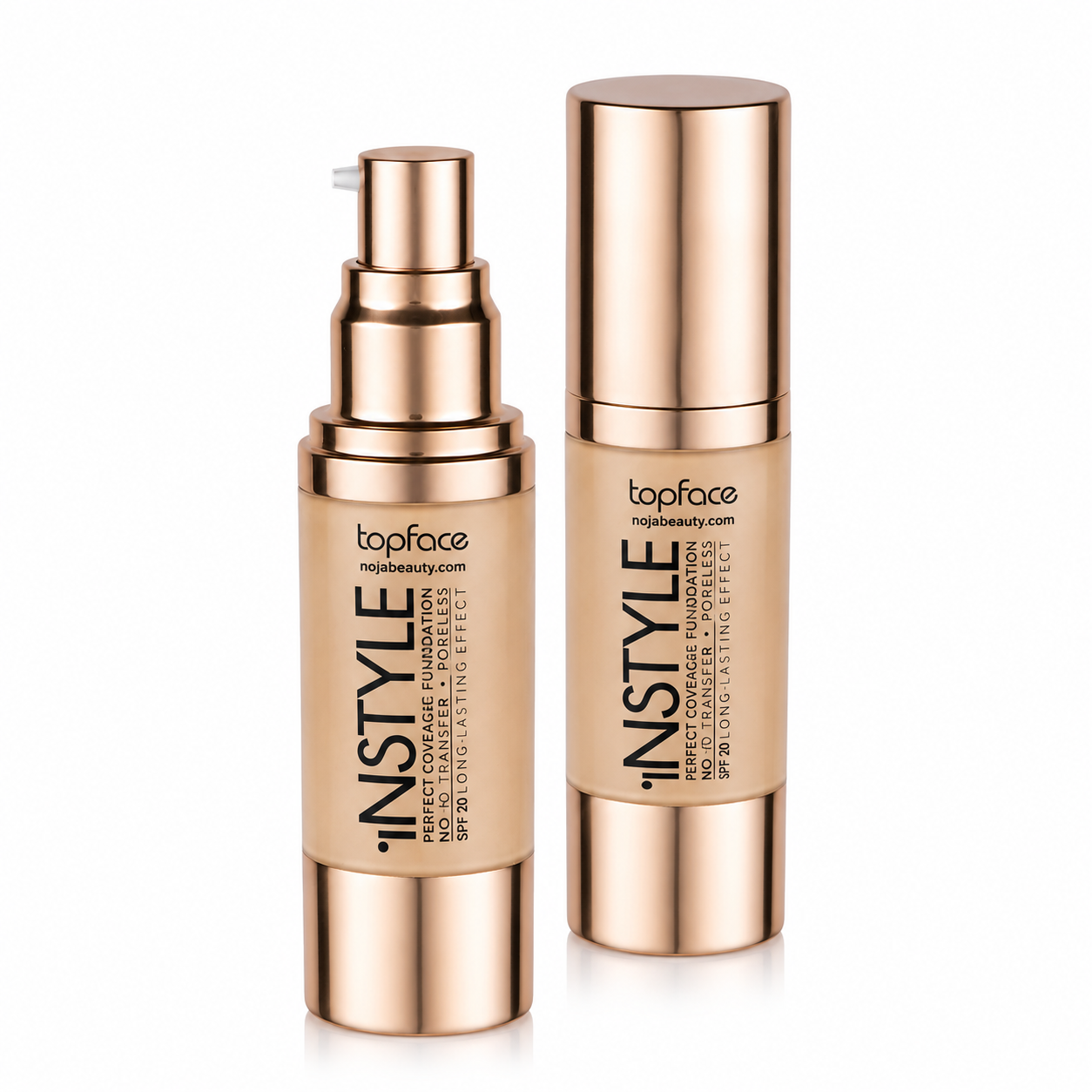 کرم پودر تاپ‌فیس مدل پرفکت کاور Instyle Perfect Coverage Foundation SPF20 حجم 35 میلی‌لیتر با پوشش بالا و ماندگاری طولانی، مناسب انواع پوست.