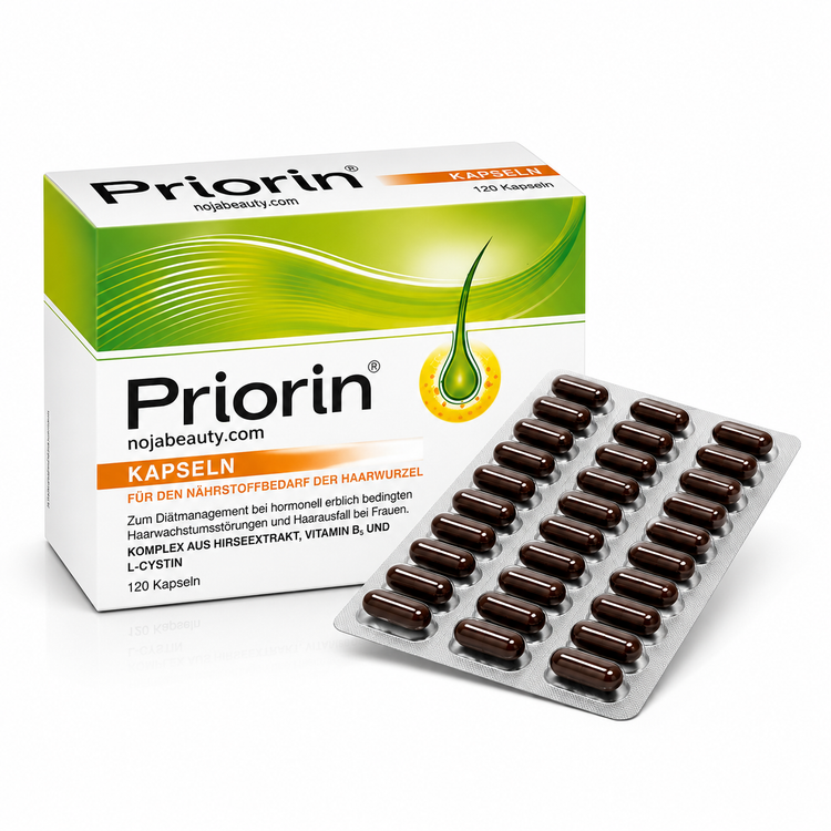 کپسول تقویت مو پریورین Priorin بسته 120 عددی، مکمل تخصصی کمک به کاهش ریزش و تقویت رشد مو.