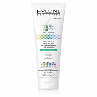 ژل شستشو و پاککننده آرایش صورت سرامید اولاین Eveline Ceramides 6 Skin Barrier Repair حاوی ۶ سرامید، نیاسینامید، هیالورونیک اسید و دیپانتنول، مناسب انواع پوست، حجم 250 میلیلیتر.