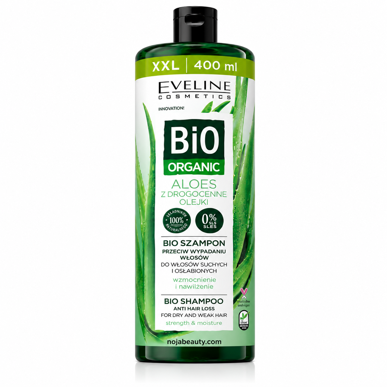 شامپو ضد ریزش مو اولاین Bio Organic آلوئه‌ورا ۴۰۰ میلی‌لیتر