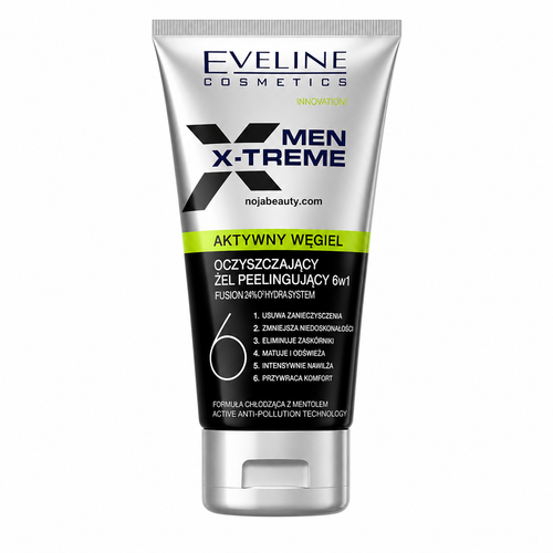 ژل شستشو و لایه بردار صورت مردانه اولاین Men X-Treme Active Carbon 6in1 حجم 150 میلیلیتر