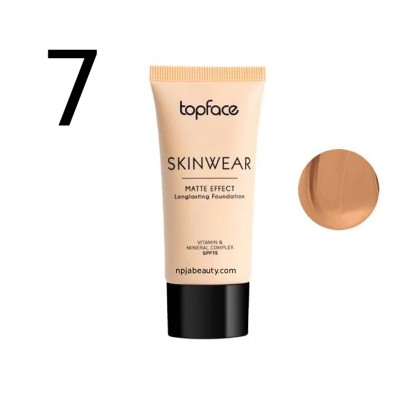 کرم پودر تاپ فیس مدل اسکین ویر Skinwear با جلوه مات و ماندگار حجم ۳۰ میلیلیتر