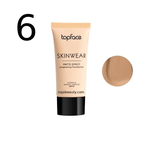 کرم پودر تاپ فیس مدل اسکین ویر Skinwear با جلوه مات و ماندگار حجم ۳۰ میلیلیتر
