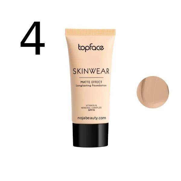 کرم پودر تاپ فیس مدل اسکین ویر Skinwear با جلوه مات و ماندگار حجم ۳۰ میلیلیتر