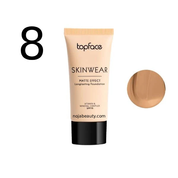 کرم پودر تاپ فیس مدل اسکین ویر Skinwear با جلوه مات و ماندگار حجم ۳۰ میلیلیتر