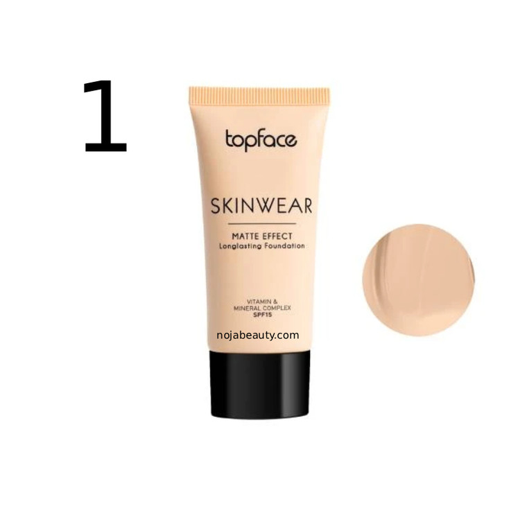 کرم پودر تاپ فیس مدل اسکین ویر Skinwear با جلوه مات و ماندگار حجم ۳۰ میلیلیتر