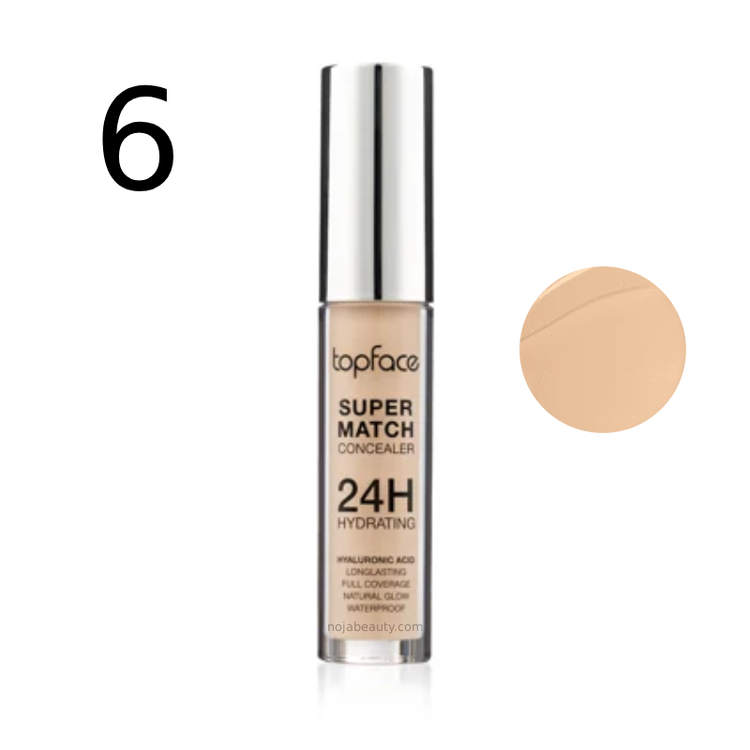 کانسیلر تاپ فیس مدل سوپر مچ 24H Hydrating حجم ۶ میلیلیتر با هیالورونیک اسید