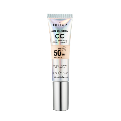 سی سی کرم تاپ فیس مدل Natural Glow CC Cream & Concealer حجم ۳۰ میلیلیتر