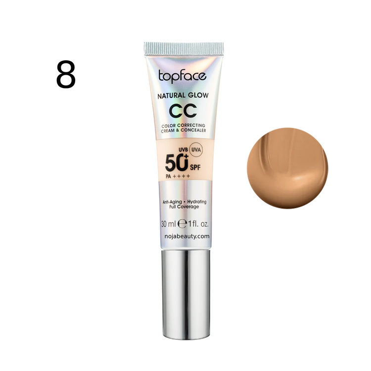 سی سی کرم تاپ فیس مدل Natural Glow CC Cream & Concealer حجم ۳۰ میلیلیتر