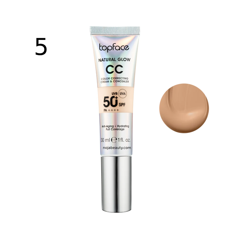سی سی کرم تاپ فیس مدل Natural Glow CC Cream & Concealer حجم ۳۰ میلیلیتر