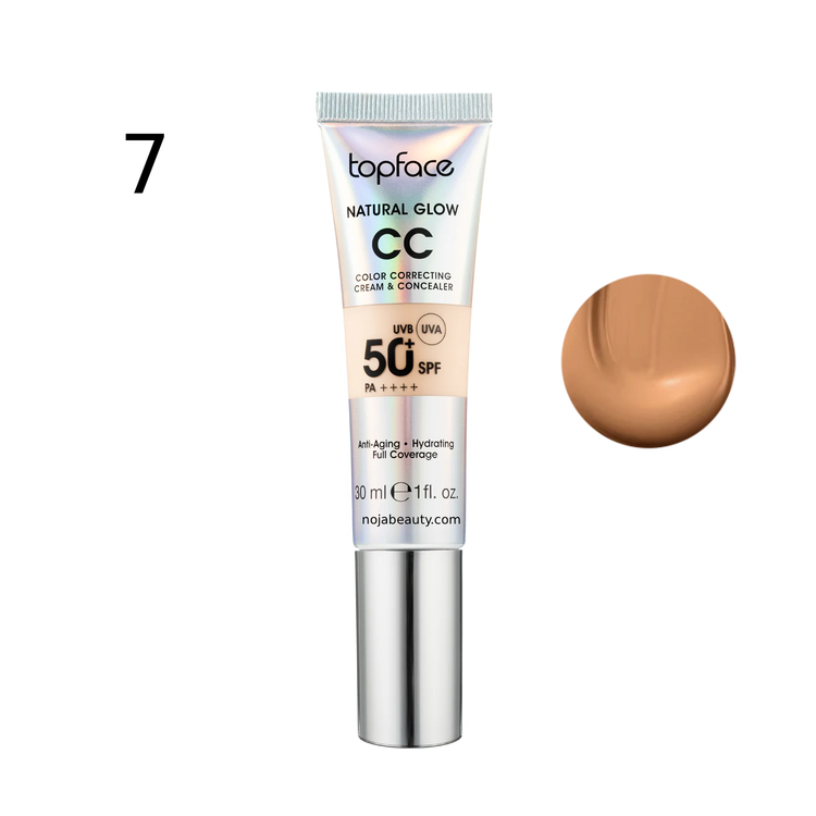 سی سی کرم تاپ فیس مدل Natural Glow CC Cream & Concealer حجم ۳۰ میلیلیتر