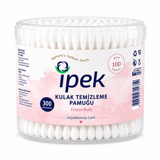 گوش پاککن پنبهای ایپک Ipek مدل Cotton Buds حاوی ۳۰۰ عدد با پنبه خالص