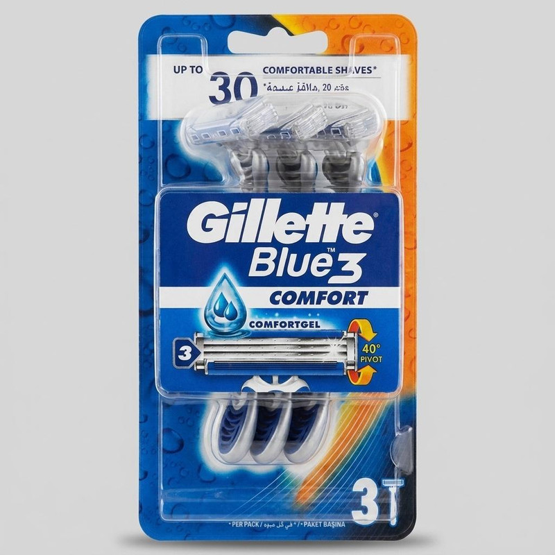 تیغ اصلاح  ژیلت 3 تیغ مدل Blue3 Comfort بسته 3 عددی