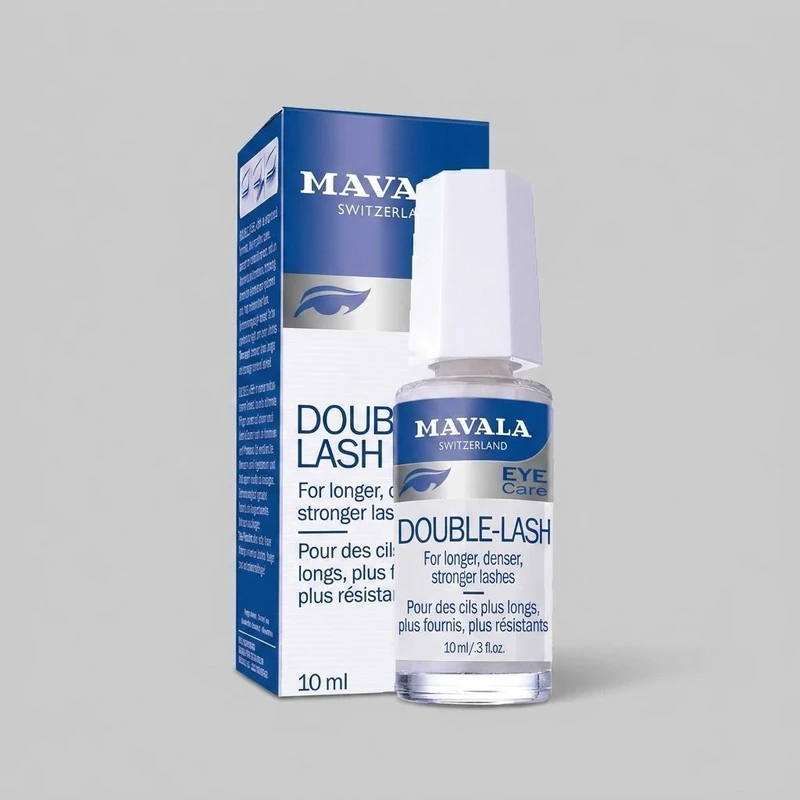 محلول تقویت‌کننده مژه ماوالا مدل Double-Lash حجم 10 میلی‌لیتر، افزایش رشد، استحکام، طول و ضخامت مژه‌ها، حاوی ویتامین B2