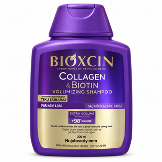 شامپو حجم دهنده بیوکسین مدل Collagen & Biotin حاوی کلاژن و بیوتین حجم ۳۰۰ میلیلیتر