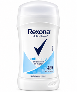 استیک ضد تعریق زنانه رکسونا مدل Cotton Dry با محافظت ۴۸ ساعته حجم ۴۰ میلیلیتر
