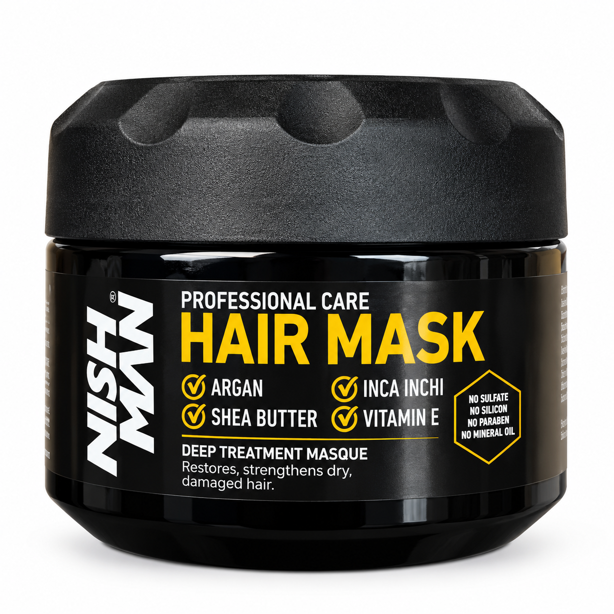 خرید و قیمت ماسک مو نیشمن مدل Professional Care Hair Mask حاوی آرگان، شی باتر و ویتامین E حجم 300 میلی‌لیتر