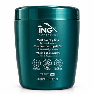 ماسک مو آیانجی ING مدل Seaweed Extract مناسب موهای نازک حجم ۱۰۰۰ میلیلیتر با قابلیت تغذیه، افزایش حجم و باز کردن گره مو