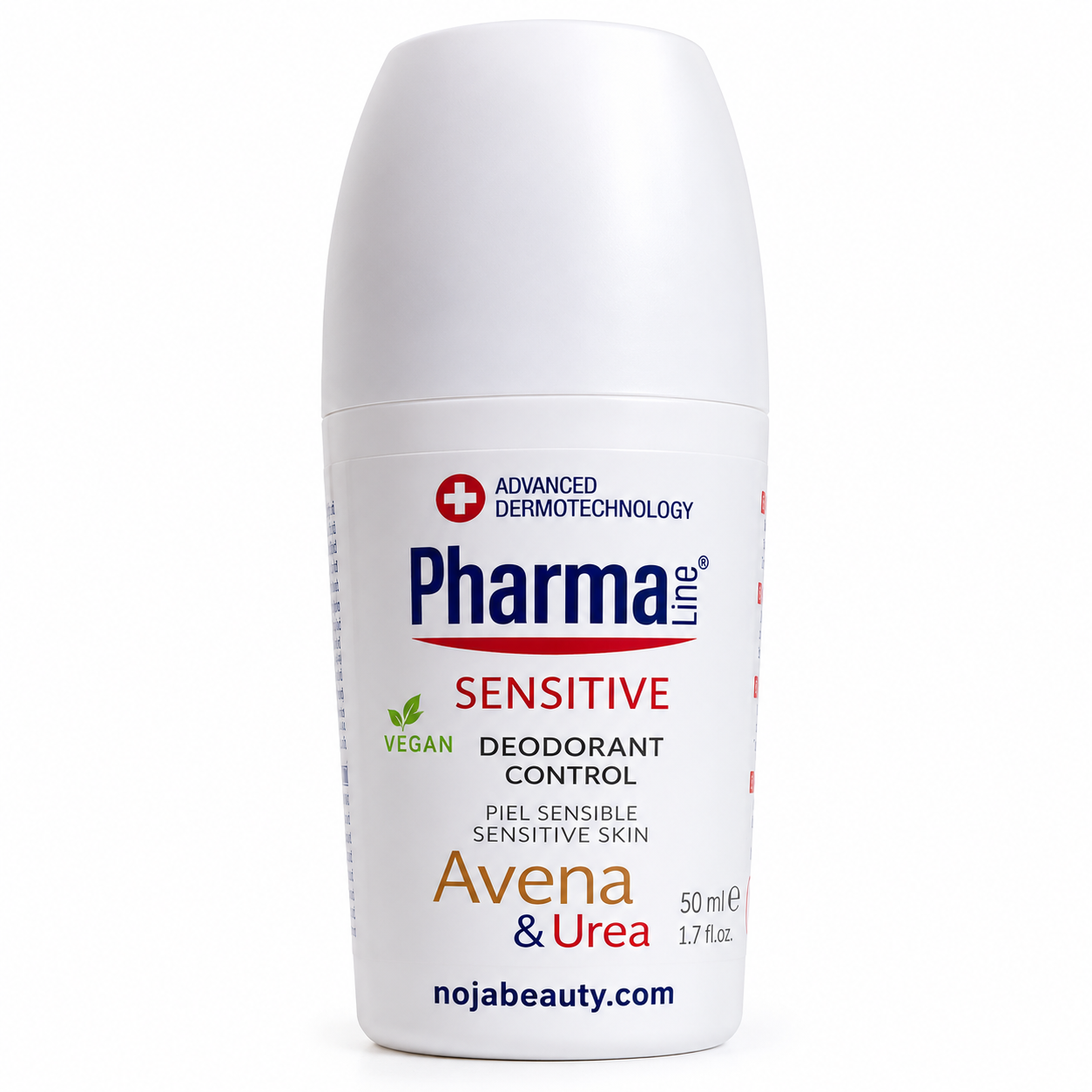 مام رول ضدتعریق فارمالاین Pharma Line مدل Sensitive حاوی Avena & Urea حجم ۵۰ میلی‌لیتر، مناسب پوست‌های حساس