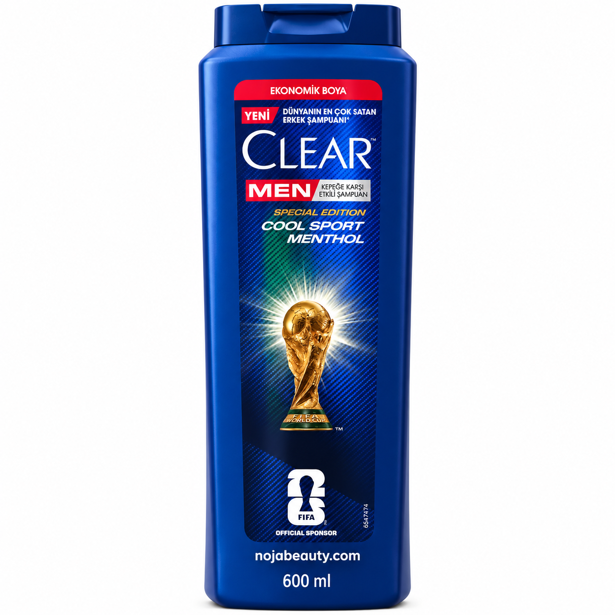 شامپو مردانه کلیر Clear Men مدل Cool Sport Menthol ضد شوره و حاوی منتول حجم ۶۰۰ میلی‌لیتر