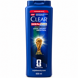 شامپو مردانه کلیر Clear Men مدل Cool Sport Menthol ضد شوره و حاوی منتول حجم ۶۰۰ میلیلیتر