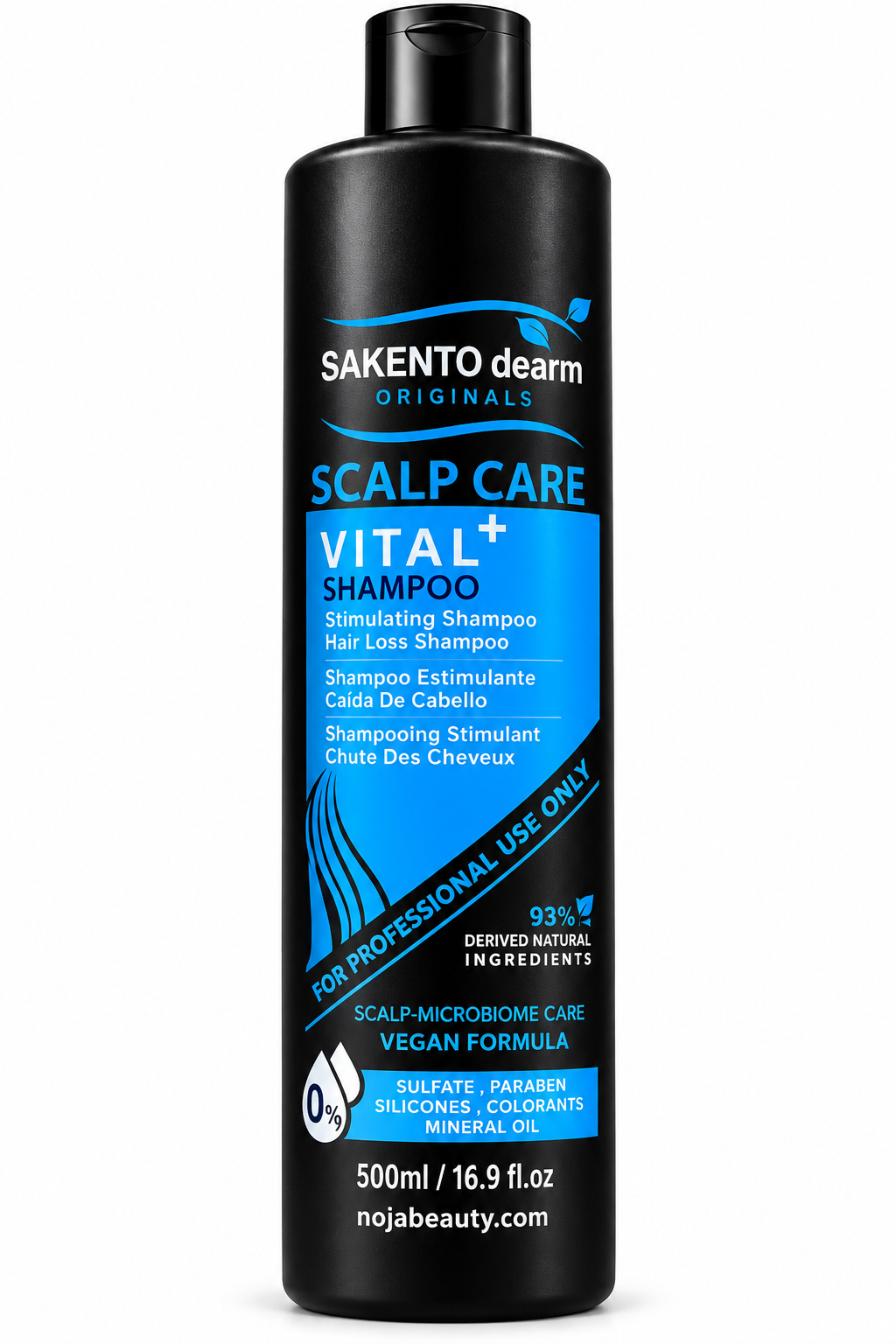 شامپو مو ساکنتو دئارم مدل Scalp Care Vital ضدریزش و تقویت‌کننده حجم ۵۰۰ میلی‌لیتر