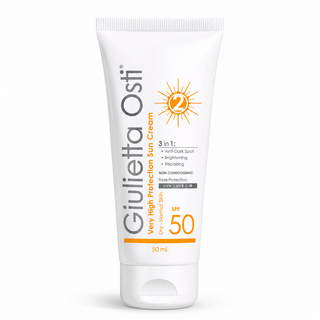 ضدآفتاب بیرنگ جولیتا SPF50 مناسب پوست خشک و نرمال حجم ۵۰ میلیلیتر