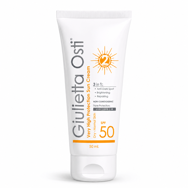 ضدآفتاب بیرنگ جولیتا SPF50 مناسب پوست خشک و نرمال حجم ۵۰ میلیلیتر