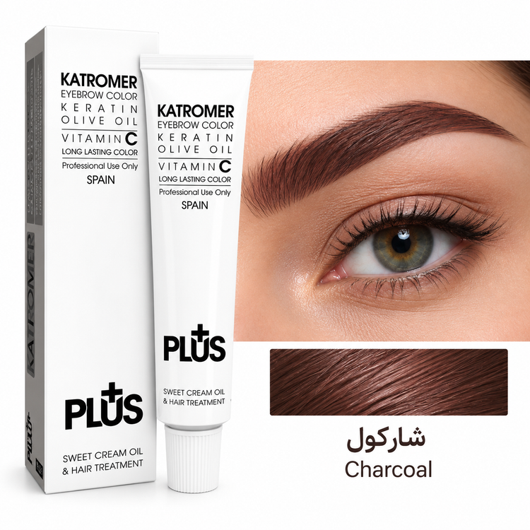 رنگ ابرو کاترومر پلاس با کراتین، روغن زیتون و ویتامین سی، مناسب رنگآمیزی ابرو