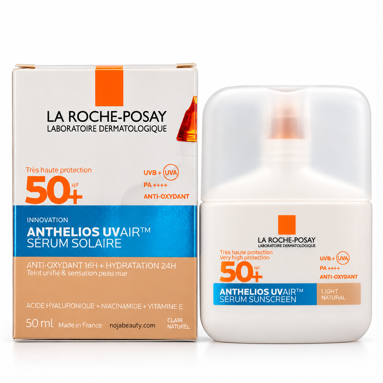 ضدآفتاب رنگی لاروش پوزای آنتلیوس SPF50+ رنگ لایت نچرال حجم ۵۰ میلی‌لیتر نوژابیوتی