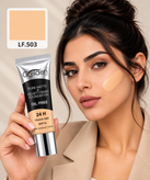 کرم پودر مات و مخملی فاقد چربی گلدن آی حاوی ویتامین A و E با SPF15