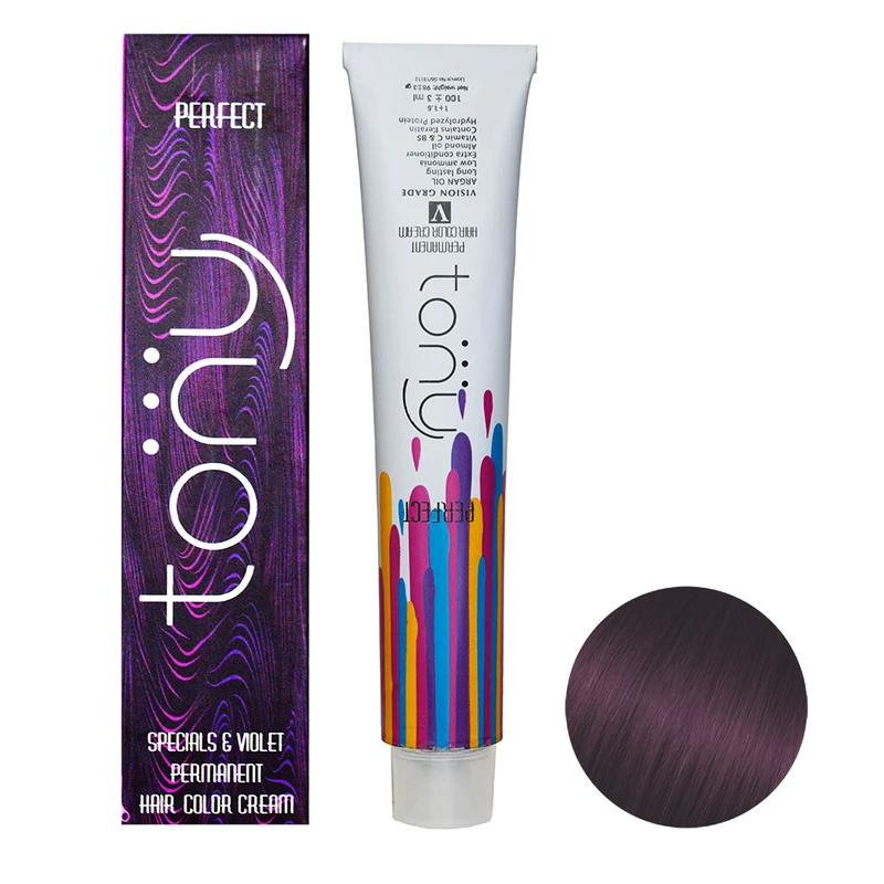 رنگ مو تونی سری بنفش شماره 4.66 حجم 100 میلی لیتر رنگ بنفش متوسط