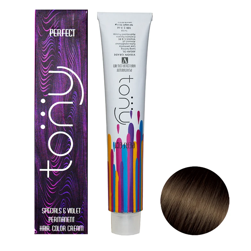 رنگ مو تونی سری نسکافه ای شماره 5.7 حجم 100 میلی لیتر رنگ قهوه ای نسکافه ای روشن