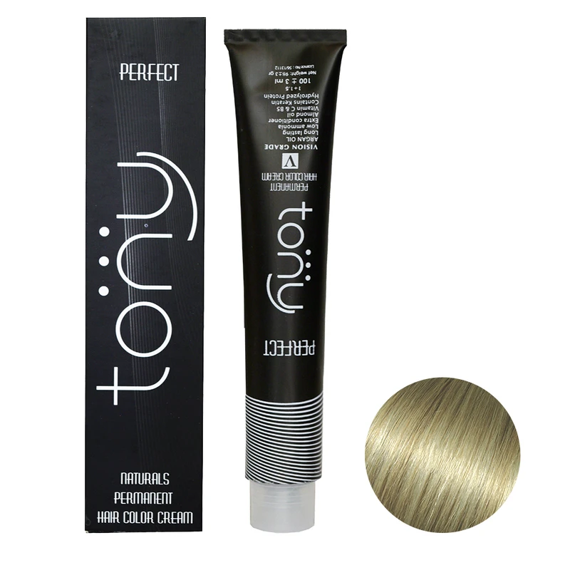 رنگ مو تونی سری طبیعی دودی شماره 8.01 حجم 100 میلی لیتر رنگ بلوند دودی طبیعی روشن