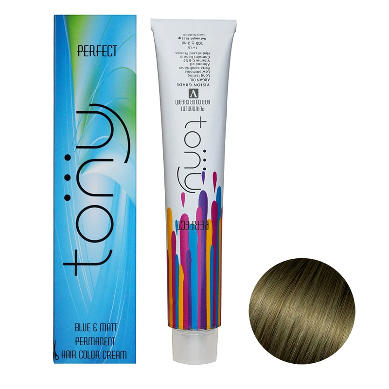 رنگ مو تونی سری زیتونی قوی شماره 8.22 حجم 100 میلی لیتر رنگ بلوند زیتونی روشن قوی