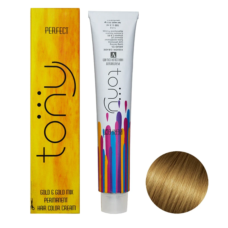 رنگ مو تونی سری عسلی شماره 8.33 حجم 100 میلی لیتر رنگ بلوند عسلی روشن