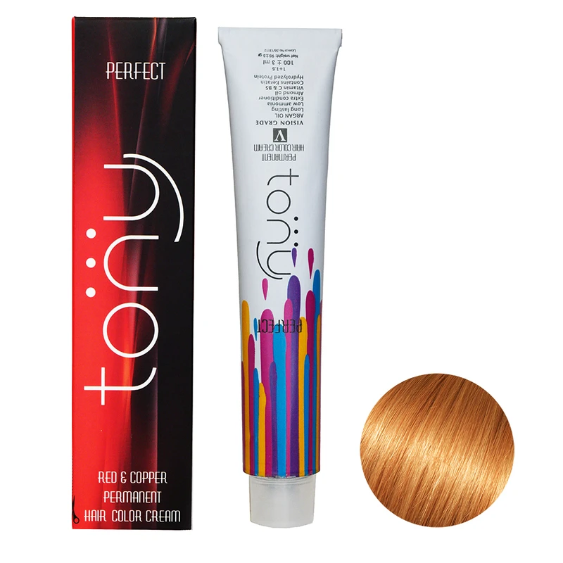 رنگ مو تونی سری مسی شماره 8.44 حجم 100 میلی لیتر رنگ بلوند مسی روشن قوی