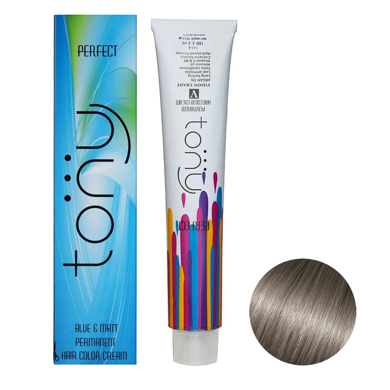 رنگ مو تونی سری خاکستری شماره 9.8 حجم 100 میلی لیتر رنگ نقره ای